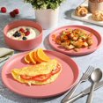 thumbnail image 4 of Gibson Home Canyon Crest 12 Piece Melamine Dinnerware Set, Rose Matte Finish, 4 of 8