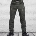 thumbnail image 2 of cllios Pantalon Cargo pour Hommes, Pantalon Cargo de Travail Militaire pour Hommes en Ripstop, Pantalon de Randonnée Léger d'Extérieur Résistant à l'Eau à Jambe Droite avec Multiples Poches Noir 2TG, 2 of 8