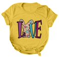 thumbnail image 2 of EGNMCR Easter T-shirt à Imprimé T-Shirts Graphiques pour Femmes T-Shirts à Manches Courtes pour Femmes T-shirt Décontracté Ample à Col Rond à Manches Courtes Blouse à Imprimé de Lettres T-shirt T-Shirts pour Femmes, 2 of 4