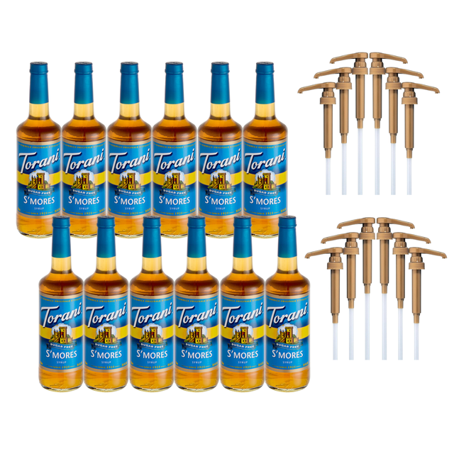 Torani Sugar-Free S'mores Flavoring Syrup Plastic 750 mL Bonus Squeeze Pump