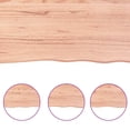 thumbnail image 2 of vidaXL Table Top Light Brown 80x60x2 cm Treated Solid Wood Oak, 2 of 4