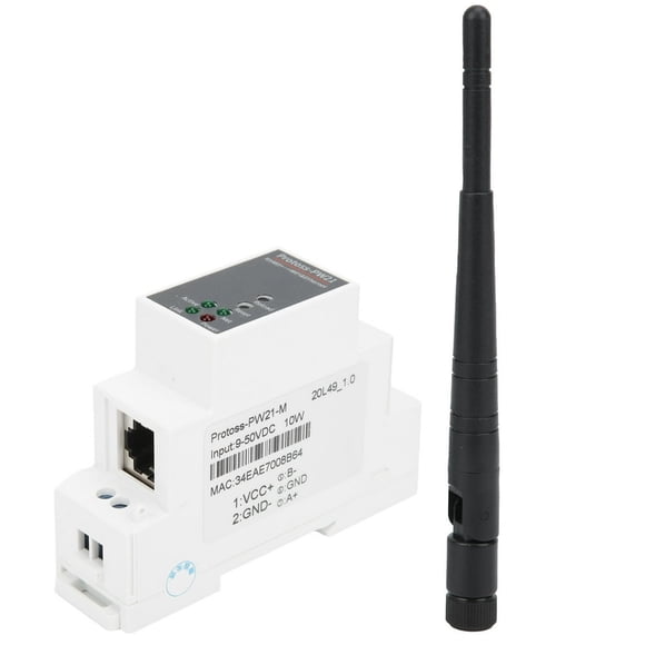 MesaSe High-Speed RS485 to WiFi Ethernet Serial Server eCos System Compatible with Antenna 9-50VDC PW21-M - Industrial IoT Wireless Communication Hub Easy Integration Durable & Relia
