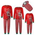 thumbnail image 1 of Family Matching Christmas Pajamas Set Snowman Printing Tops Long Pants Sleepwear, 1 of 10