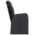 thumbnail image 3 of vidaXL 7 Piece Garden Dining Set with Cushions Black, 3 of 5