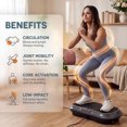 thumbnail image 4 of Lifepro Waver Vibration Plate Machine 200W, 330 lbs Capacity, 99 Speeds Fitness Platform, Gray, 4 of 11