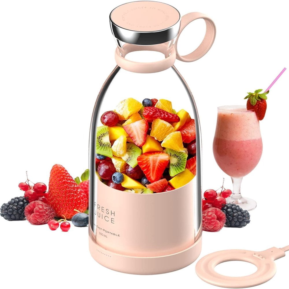 Personal Size Blender  Portable Blender  Battery Powered USB Blender (Pink)