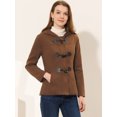 thumbnail image 2 of INSPIRE CHIC Anorak Court à Capuchon et Fermeture Éclair pour Femme, Brun Foncé, Taille TG, 2 of 5