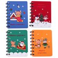thumbnail image 1 of 4pcs Christmas Mini Spiral Notepads Mini Spiral Notebooks Christmas Office Memo Notepads, 1 of 8