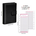 thumbnail image 2 of fastboy PU Leather Notebook Binder Clear Binder Pockets Budget Envelope Black, 2 of 5
