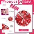 thumbnail image 2 of LINLIN Pom Poms Cheerleading,Fluffy Cheerleader Pompoms with Finger Friendly Ring,Metallic Pom Poms Cheerleading for Children Adults Sports Competition Holiday Celebration, 2 of 7