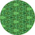 thumbnail image 1 of Ahgly Tapis Rond Lavable en Machine Intérieur Transitionnel Vert Émeraude Profond, 5 Pieds Rond, 1 of 7