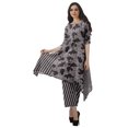 thumbnail image 1 of Moomaya Ensemble Kurti Kurta Pantalon pour Femmes Col Bateau Imprimé Robe 2 Pcs Tenue Ethnique, 1 of 6