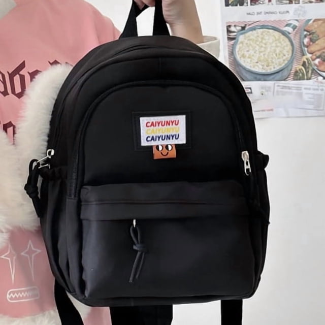 Unisex Backpack, Large-Capacity Travel Bag, Water-Resistant School Backpack for Middle School and College Students, Lightweight Daypack with Pendant