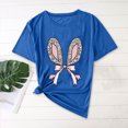 thumbnail image 2 of Plebaso T-Shirts Graphiques de Pâques pour Femmes à Manches Courtes, T-Shirts Imprimés pour Femmes, Décontractés, Amples, d'Extérieur, Hauts Basiques, 2 of 4