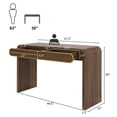thumbnail image 3 of Walnut Console Table - Entryway Sofa Table with Drawer - Modern Accent Table, 3 of 8