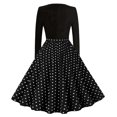 thumbnail image 2 of TJAZFJPA Robe de Plage pour Femme Robe à Col en V Décontractée à Manches 7/8 Haut T-Shirt Robe Noire Formelle Femme Robes Noires à Nouer pour Femme, 2 of 6