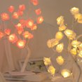 thumbnail image 2 of mmirethe Lighted Colorful Rose Lamp With Remote Control Best Gift Choice Wide Application pink rose white rod 1Set, 2 of 6