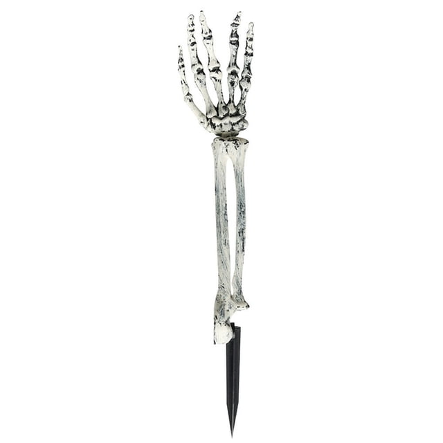 Plastic Horror Skeleton Skull Ornament Halloween Decor for Home 3 Piece Set