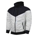 thumbnail image 1 of KIHOUT Men's Waterproof Shell Jacket Windbreaker Hooded Colorblock Rain Coat for Outdoor Hiking Climbing Traveling, 1 of 2