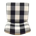 thumbnail image 2 of HomePop 24" Wood and Fabric Plaid Pattern Parsons Counter Stool in Black, 2 of 5