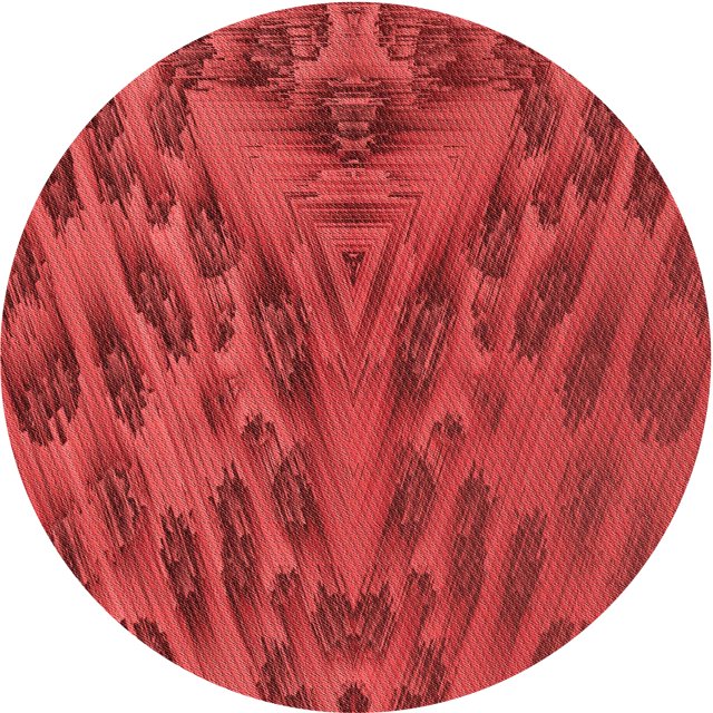 Ahgly Company Tapis d'Intérieur Ronds Transitionnels Rouges Lavables à la Machine, 3 Pieds Rond