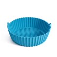 thumbnail image 1 of Panier Friteuse à Air Chaud Cuisine Réutilisable Résistant à la Chaleur Pot à Gâteau Grill Ondulé Lavable Poulet Frit Pizza Doublure Plateau Bleu, 1 of 8