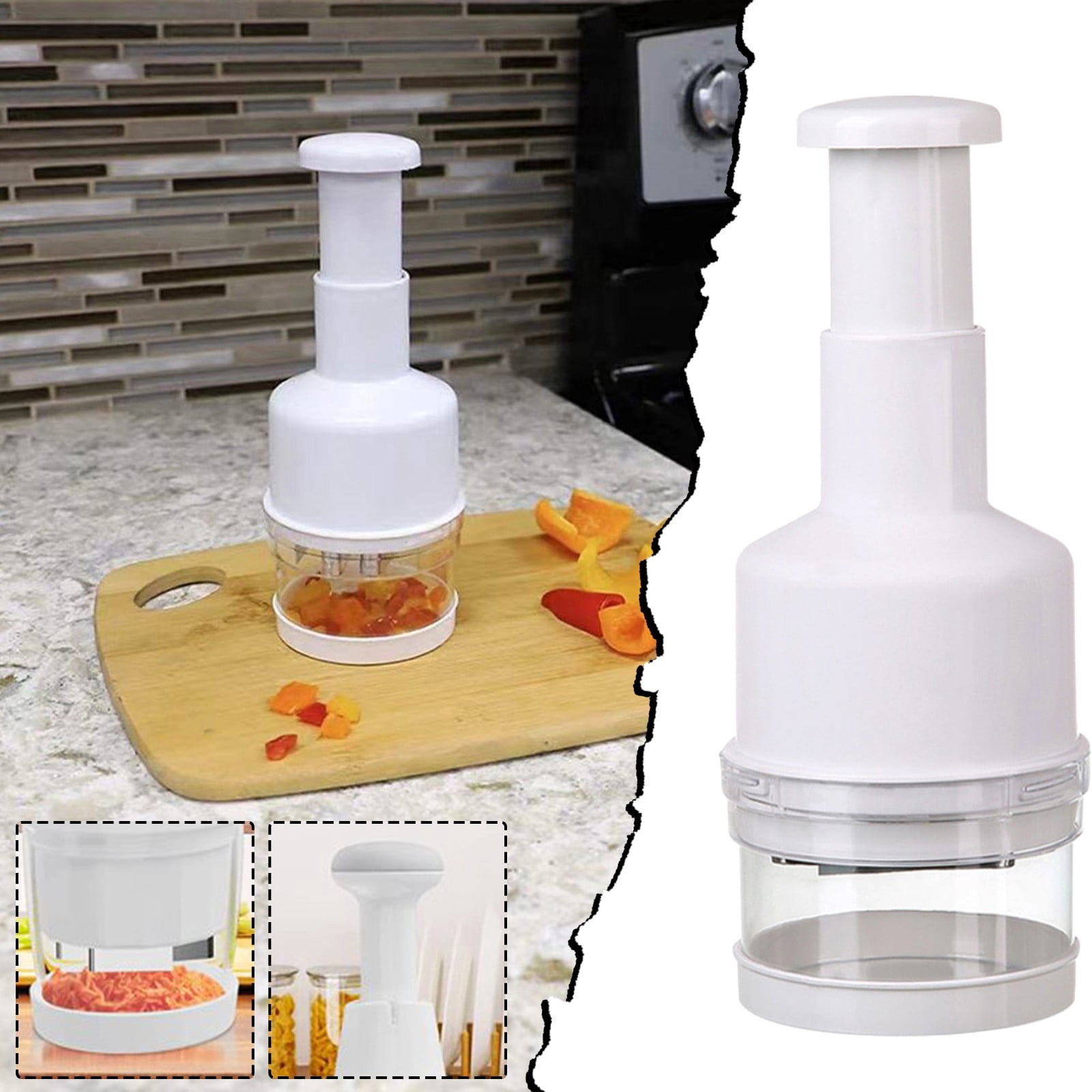 Manual Food Processor and Vegetable Chopper for Efficient Kitchen Prep