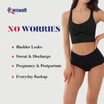 thumbnail image 3 of KARSWATT Washable Women High Rise Urinary Incontinence Underwear Leakproof Postpartum Panty Bladder Leak Protection 3 Pack(Large, Black), 3 of 6