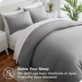 thumbnail image 2 of Bare Home Housse de Couette Sablée - Ultra Douce - Premium 1800 Collection - Ensemble 3 Pcs - Très Grand, Gris Givre, 2 of 8