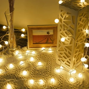 Patio string Lights 100 LED/33ft Crystal Ball Waterproof LED string lights Indoor outdoor globe string Lights