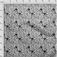 thumbnail image 4 of oneOone Rayonne Tissu Gris Floral Rétro Robe Tissu Tissu Imprimé par la Cour 56 Pouces de Large, 4 of 5