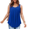 thumbnail image 3 of Birdeem T-Shirt Mode Femme Couleur Unie Col Carré Confortable Ample Sans Manches Blouse Décontractée, 3 of 7