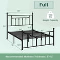 thumbnail image 3 of Costway Full Size Metal Bed Frame with Headboard Under-bed Storage Mattress Foundation, 3 of 10