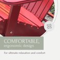 thumbnail image 3 of Northbeam Chaise Longue Pliante en Bois pour Terrasse, Rouge, 3 of 8