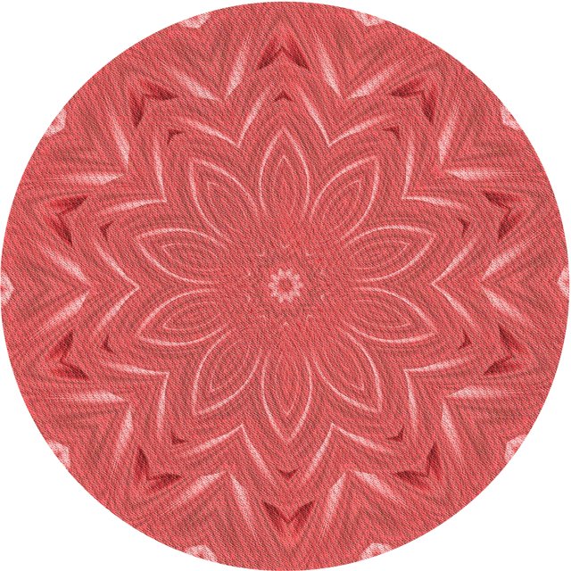 Ahgly Company Tapis Rond Lavable en Machine Intérieur Transitionnel Rouge, 4 Pieds Rond