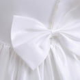 thumbnail image 4 of FAIWAD Robe de Fête de Mariage pour Filles, Manches Bouffantes, Nœud, Asymétrique, Robe de Soirée pour 4-12 Ans, 4 of 7