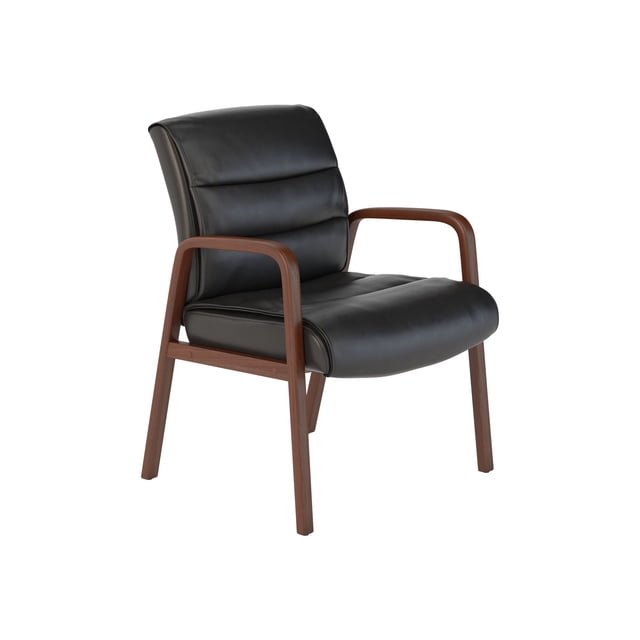 BBF - Chaise - Dossier Bas - Accoudoirs - Cuir Reconstitué - Noir
