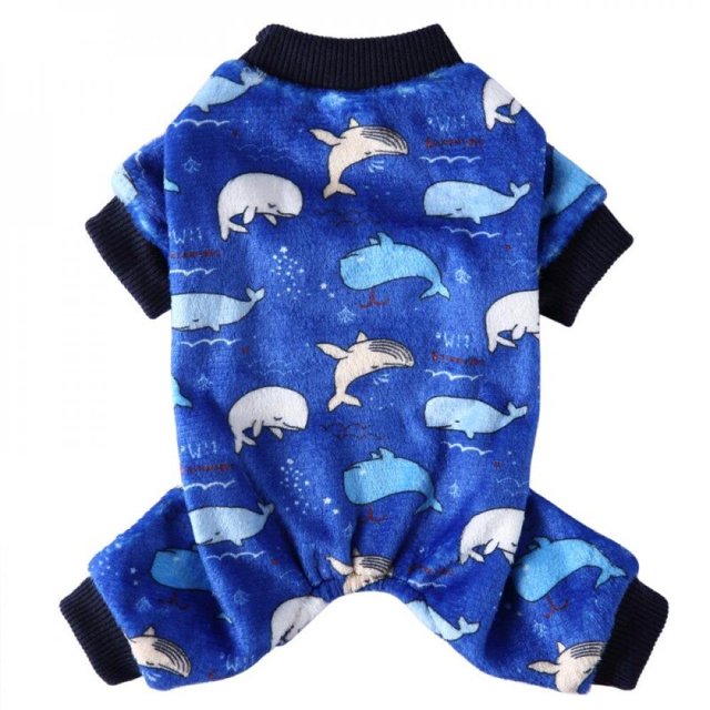 Pet Autumn Winter Costume Soft Comfortable Lovely One-piece Pants for Small Medium Dogs Multicolor L