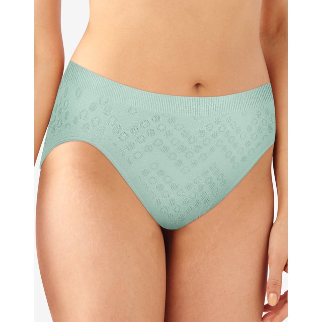 Bali Womens Comfort Revolution Microfiber Seamless Hi Cut Panty, 1011