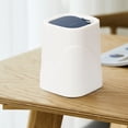 thumbnail image 1 of COM1950s Desktop Trash Can with Lid,Small Office Waste Bin for Desk and Bedroom,Portable Compact Size 7.1X4.9X4.9 Inches,Durable Plastic Easy Open Design, 1 of 9