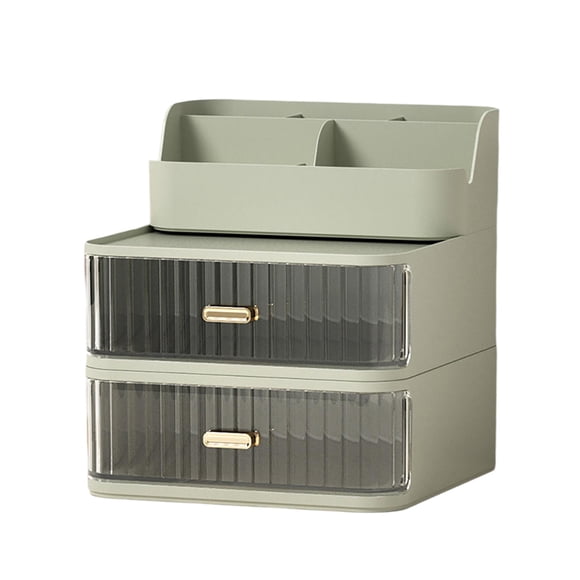 Coiffeuse Rectangulaire Transparente à Compartiments (Deuxième Étage) Rangement Ultime pour Salle de Bain