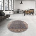 thumbnail image 4 of Ahgly Company Machine Washable Indoor Rectangle Industrial Modern Puce Purple Area Rugs, 2' x 3', 4 of 7