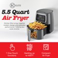 thumbnail image 3 of Kitchen Elite 5.5 Qt. Digital Air Fryer, Countertop Cooker with LED Screen, Grey, 3 of 8