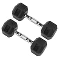 thumbnail image 1 of Signature Fitness Hex Dumbbells Strength Training Workout Equipment Set, 10 lbs, 1 of 8