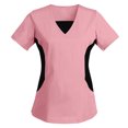 thumbnail image 1 of Soki Hauts de Sarrau pour Femmes en Liquidation T-shirt à Col en V Décontracté, 1 of 3