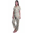 thumbnail image 2 of Moomaya Ensemble de Pyjama à Manches Courtes Imprimé pour Femmes Chemise de Nuit Boutonnée Imprimée, 2 of 6