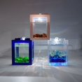 thumbnail image 1 of AMERTEER Acrylic Fish Bowl Office Ornamental Transparent Desktop Ecology Box with Light, 1 of 6