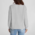 thumbnail image 4 of Chandail en Molleton Ultra Doux Texturé pour Femmes Col Rond Manches Longues Tuniques Blouses avec Poches Confort Décontracté Athlétique Chandail Blouses Tenues Automne Hiver, 4 of 7