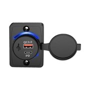 12V Power Adapter Dual USB Car Charger Car Cigarette Lighter Socket For Marine Motorcycle Boat RV Modification Charger ,Variety of Features