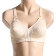 thumbnail image 3 of Playtex 20-27 18 Hour Lace Wirefree Bra, Size 44DD - Beige, 3 of 4